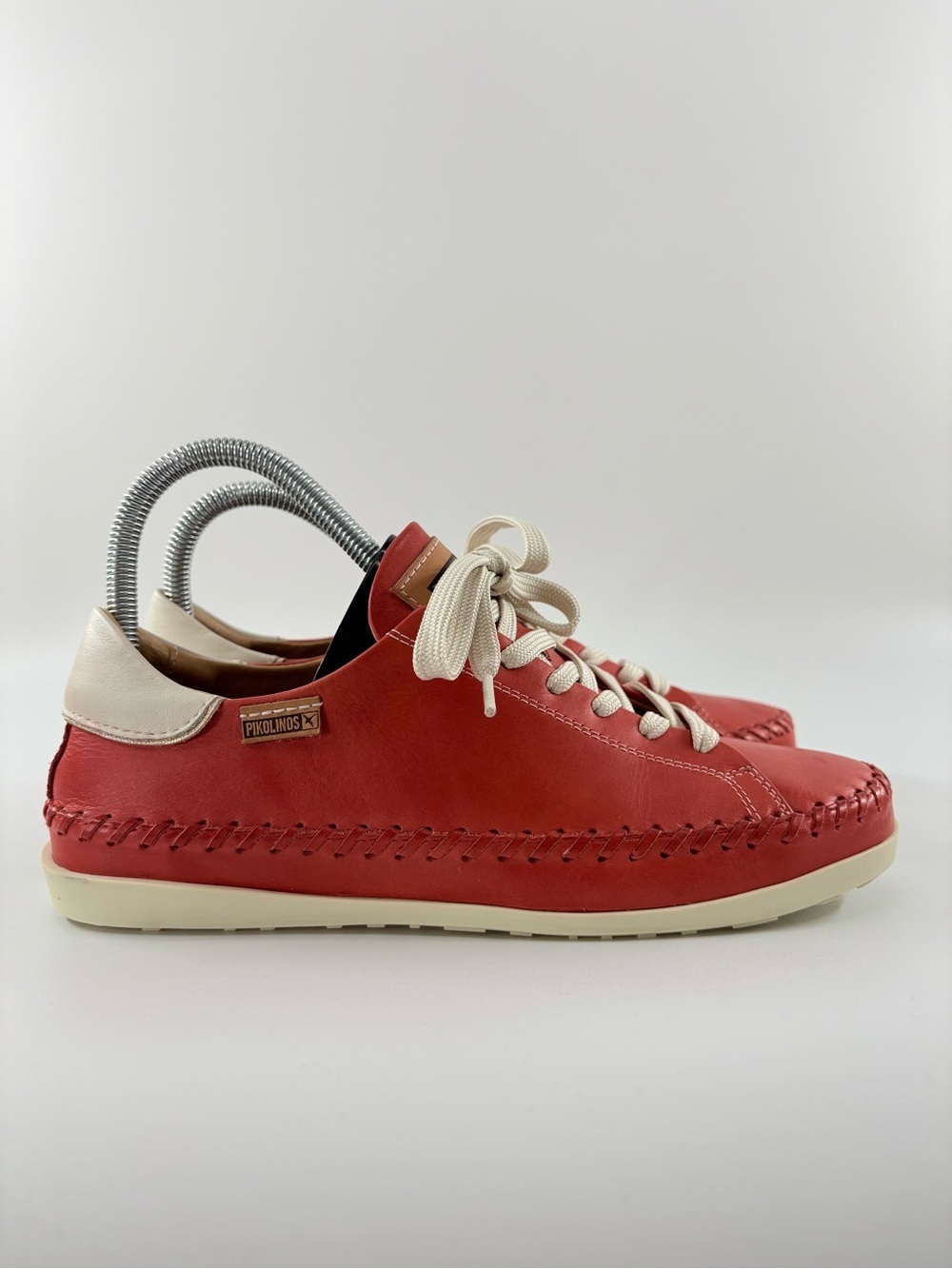 Pikolinos Soller Peach Coral Leather Sneakers Lace Up Shoes EU 40 US 9 - Picture 6 of 10